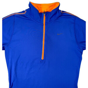 Nike Dri-FIT Running Jacket Blue Orange Zip Performance Men S